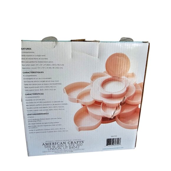 STORAGE - We R Memory Keepers - Mini BLOOM Embellishment Storage PINK 660700 - Picture 2 of 2